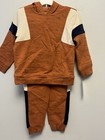 Cat   Jack Boys 2 Piece Hooded Orange Jogging Suit Size 3t