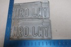 Texas License Plate Tag Tx 1990s Pair Set Graphic Ywj-09w Ywj 09w