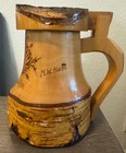 Vtg Hand-carved Birchwood Beer Stein Grub Aus Der Rhon Mw Ham Pyrography 8 
