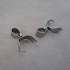 10 Stainless Steel Pinch Bails 17mm