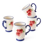 The Pioneer Woman Heritage Floral Stoneware Mugs Set Of Four New In Box