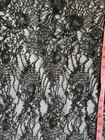 Gorgeous Black French Chantilly Scalloped Lace  2 30  Yards By 38    Width