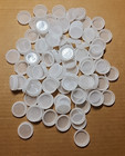 Plastic Water Bottle Screw Caps  Clear white - Qty 100