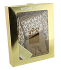Nwb Michael Kors Camel   White Mk Logo Hat  Gloves   Scarf Box Set Retail  148