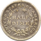1840 No Drapery Seated Liberty Half Dime H10c  Very Fine Vf  Minor Damage