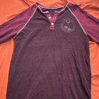 Kings Of Leon Mechanical Bull Tour 2014 Burgundy   Red 3 4 Sleeve Raglan Shirt