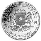 2019 Bu Somalia 1oz Silver Elephant Coin In Capsule - 100 Shillings