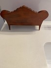 Vintage Dollhouse Miniature Victorian Sofa Red Velvet Furniture 1 12 Scale