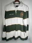 Ireland Rugby Jersey Mens Medium Green White Long Sleeve The Irish Collection