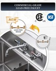Nsf Certified 8  Lead-free Commercial Kitchen Faucet Wall Mount Utility Sink    