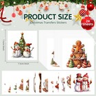24 Sheets Vintage Christmas Rub 3 Inches X 3 Inches  Gingerbread And Snowmen 