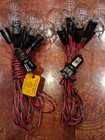 2 Vintage Bakelite 7 Socket Strings W  1 1 2  Diameter Globe Bulbs   Dual Plugs