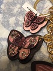 Coach Butterfly Cluster Bag Charm Key Fob Pink Dusty Rose - New