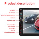 7  Double 2 Din Car Stereo Radio Bluetooth Touch Screen Mp5 Player Audio In-dash