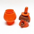 Vintage 1960s Orange Puddin Head  shake-a-puddin Clown  Plastic Container Imco