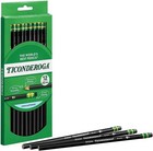 Ticonderoga Black No 2 Pencils Pack Of 12 Premium Smooth Graphite Eraser