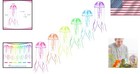 6-pack Glowing Silicone Jellyfish Aquarium Decoration - Vibrant Colors