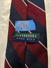 Classic Silk Burgundy And Navy Striped Men s Tie