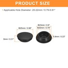 16pcs Silicone Plugs Rubber Round Hole Plugs For 20-22mm Hole Black