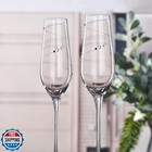 Parihy Champagne Flutes Glasses Set Of 2  Bride And Groom Champagne Flutes  W