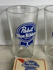 4-vtg Pabst Blue Ribbon Pbr Beer Glass Pint   11 Vtg Coasters 1992   9 More