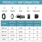 200 Pcs 1 2  Npt Black Nylon Cable Gland  Waterproof Ip68 Adjustable Locknut    