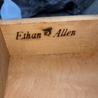 Ethan Allen Traditional Brown Wood Nightstand With Drawer And Shelf
