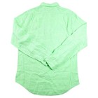 Polo Ralph Lauren Shirt Mens L Green 100  Linen Slim Fit Long Sleeve  148 New