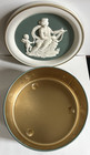 Vtg Wedgewood-jasperware-like Raised Erato Greek Muse Of Love Poetry Tin New