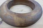 Antique Wood Hat Block Millinery Brim Mold Form  547 7 1 8  2 3 4-3