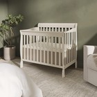 Dream On Me Aden 4-in-1 Convertible Mini Crib  French White  Greenguard Gold