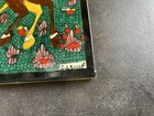 Vtg Euliya Celebi Kutahya Ceramic Hand Painted Warrior Scene Glazed Tile 8 X 8