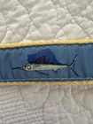 J Bailey Leather Woven Fish Blue Yellow Belt Boys Child Size 26