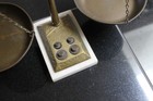 Antique Vintage Brass Balance Scale With Weights