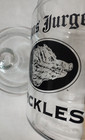 Vintage Hans Jurgen Pickles Glass Pickle Jar  Boars Head Logo  With Lid 