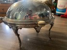  Antique Silver Plated Revolving Roll Top Chafing Dish