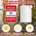 8 Pack 12 X 18 Inch Large Red Private Property No Trespassing Sign Violators    