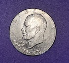 1776-1976 Eisenhower Bicentennial Dollar Coin D Filled Mint Mark Error Rare 