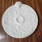 Vintage White Porcelain  Oyster Plate 9  Artland Shell Plate Glossy Euc