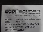 Bullet Proof Bodyguard 5040 Soft Level 3a Armor Insert 10  X 12  