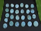 9x11 Mm Natural Larimar Pectolite Oval Cabochon Loose Gemstone 25pcs Lot G583