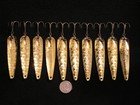 10 New 3 1 4  Gold Salmon Trout Walleye Trolling Spoons Downrigger Fishing Lures