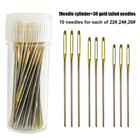 30pcs Stainless Steel Big Eye Sewing Needles Set For Hand Sewing Embroidery Diy