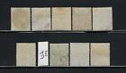 Mauritius Scott  32-37 39-41 1863-72 Wmk 1- 3p No Gum-4p Mint Lh- Others Used 