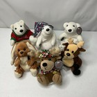 Coca-cola Plush Bean Bag Animals Set Lot Of 6 International Edition 90s Vintage