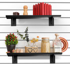 8 Pack Wooden Slatwall Shelf  23 6 d X 11 8 w Slatwall Shelves With Metal Bracke