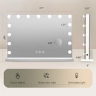 23  Hollywood Vanity Makeup Mirror With 18 Dimmable Lights Mag 3 Colors Tabletop