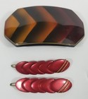 Vintage Katrina France Hair Clips Barrettes Lot Of 15 Pcs Turtleshell Red Gold