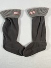 Hunter Tall Boot Socks Knit Cuff Fleece Liners Gray Size L Womens 8-10