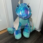 Dan Dee Blue Dragon Plush With White Metallic Wings Huge 28  Rare Stuffed Animal